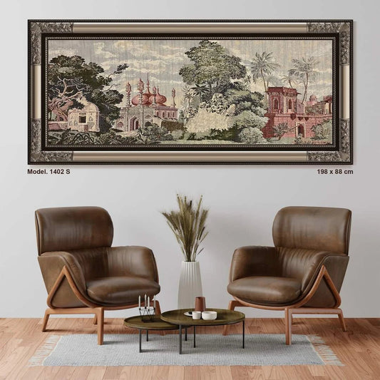 لوحة غوبلان فاخرة - كبيرة - فضي - Azizi Design - عزيزي ديزين