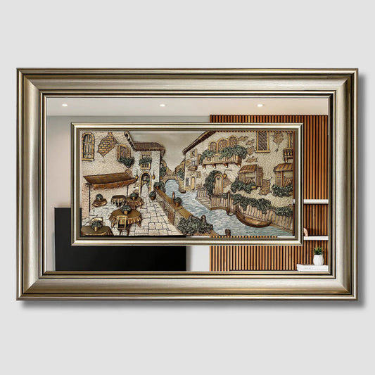 منظر طبيعي بارز - فينيسا - فضي - Azizi Design - عزيزي ديزين