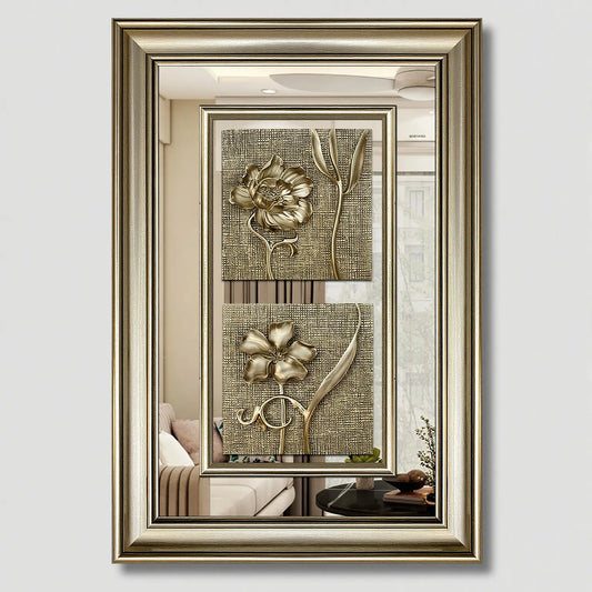 منظر طبيعي بارز - ورودر - فضي - Azizi Design - عزيزي ديزين