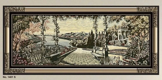 لوحة غوبلان فاخرة - كبيرة - فضي - Azizi Design - عزيزي ديزين