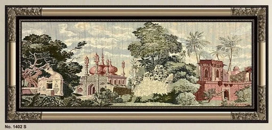 لوحة غوبلان فاخرة - كبيرة - فضي - Azizi Design - عزيزي ديزين