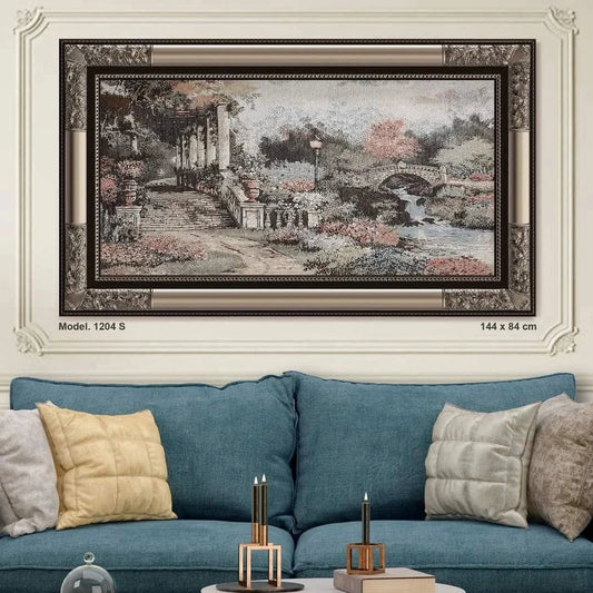 لوحة جوبلان فاخرة - كبيرة - بني - Azizi Design - عزيزي ديزين