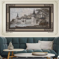 لوحة جوبلان فاخرة - كبيرة - بني - Azizi Design - عزيزي ديزين