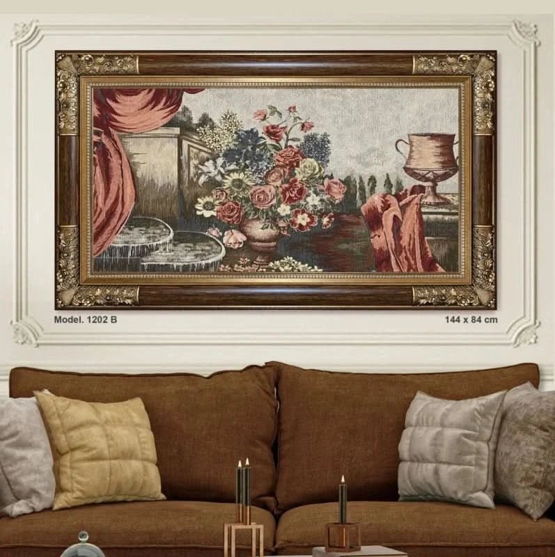 لوحة جوبلان فاخرة - كبيرة - بني - Azizi Design - عزيزي ديزين