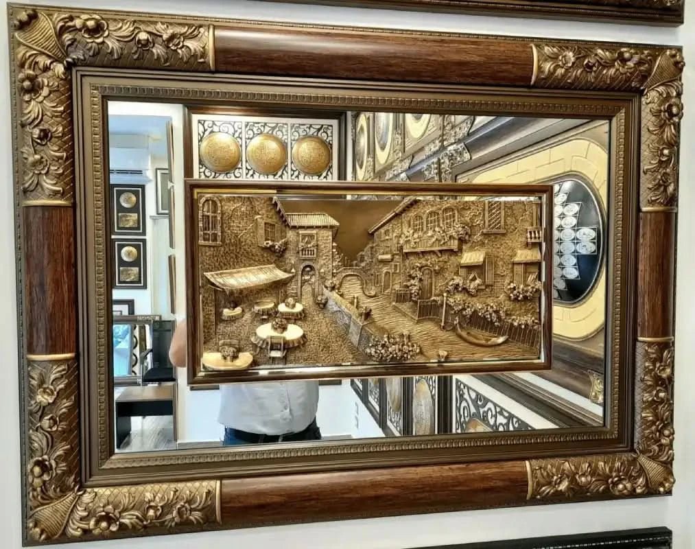 لوحة كلاسيك مودرن نحت ثلاثي الأبعاد - فينيسيا - بني - Azizi Design - عزيزي ديزين
