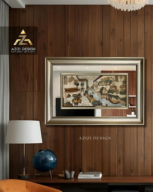 منظر طبيعي بارز - فينيسا - فضي - Azizi Design - عزيزي ديزين