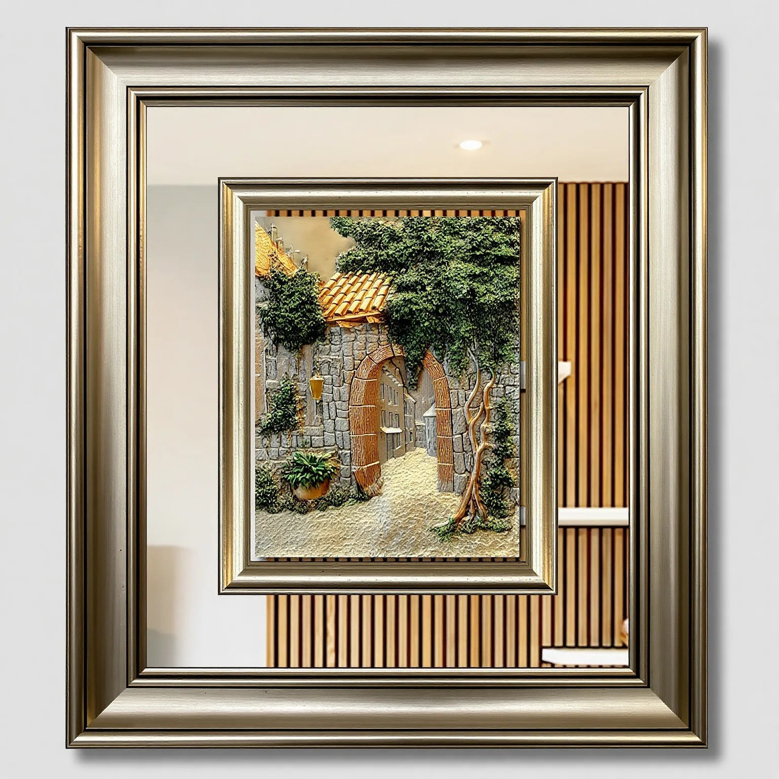 منظر طبيعي بارز - حارة - فضي - Azizi Design - عزيزي ديزين