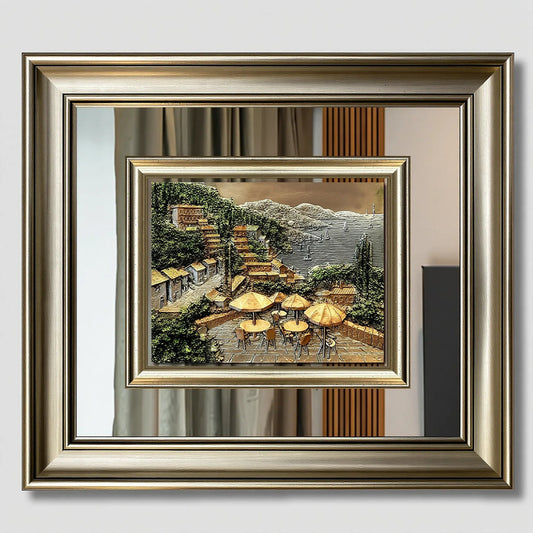 منظر طبيعي بارز - مظلات - فضي - Azizi Design - عزيزي ديزين