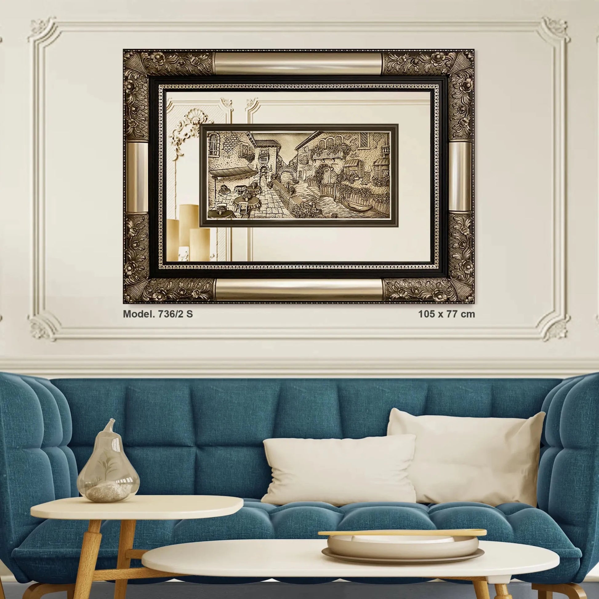 منظر طبيعي فاخر - فينسيا - فضي - Azizi Design - عزيزي ديزين