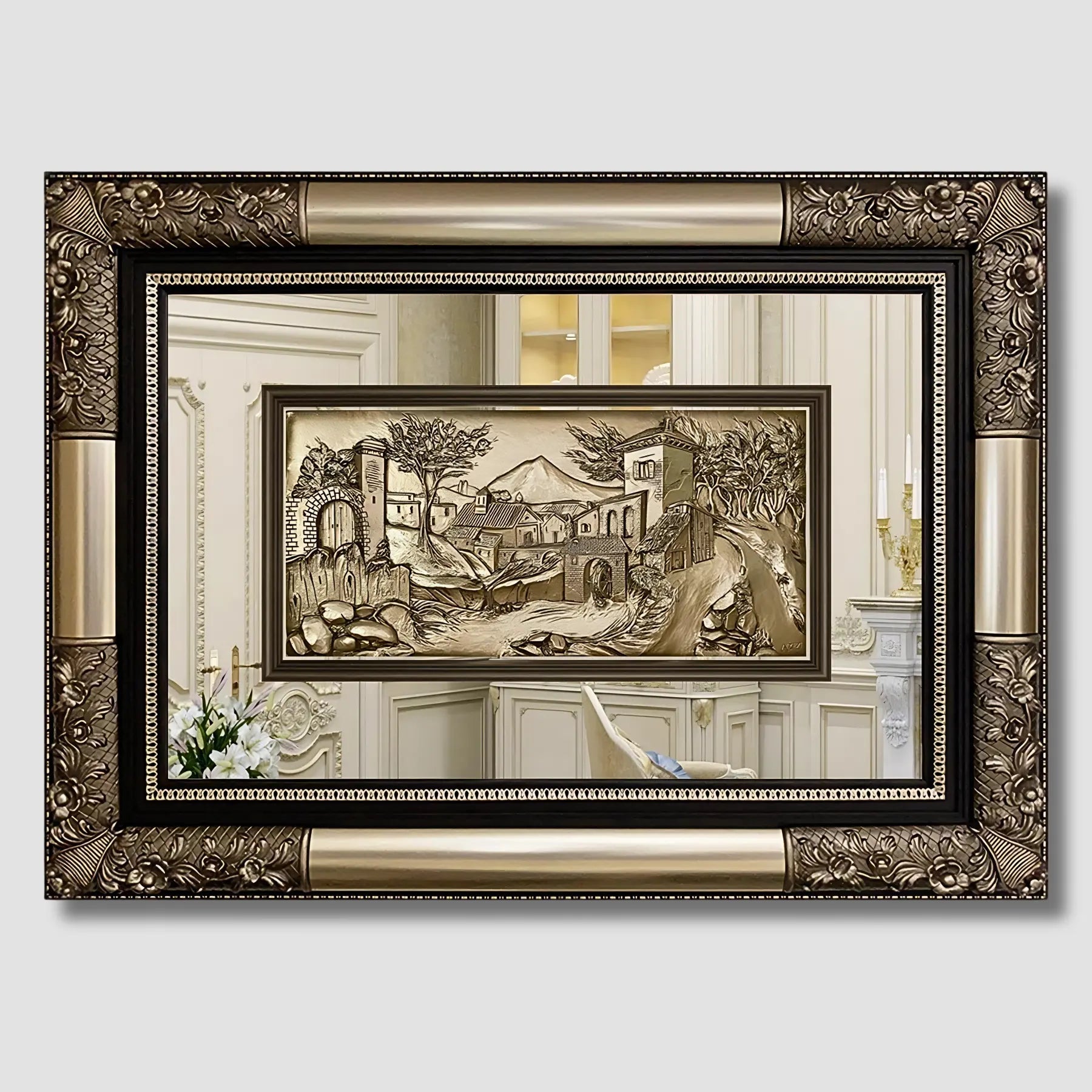 منظر طبيعي فاخر - قرية - فضي - Azizi Design - عزيزي ديزين