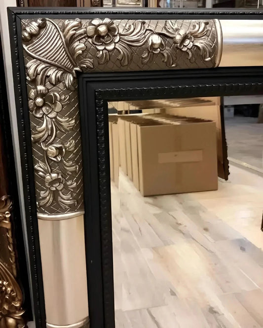 مراية كلاسيك مودرن - صغيرة - فضي - Azizi Design - عزيزي ديزين