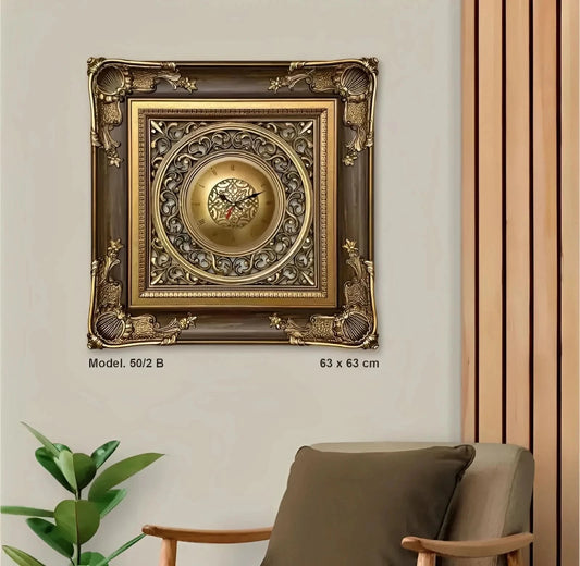 ساعة فاخرة - كبيرة - بني - Azizi Design - عزيزي ديزين