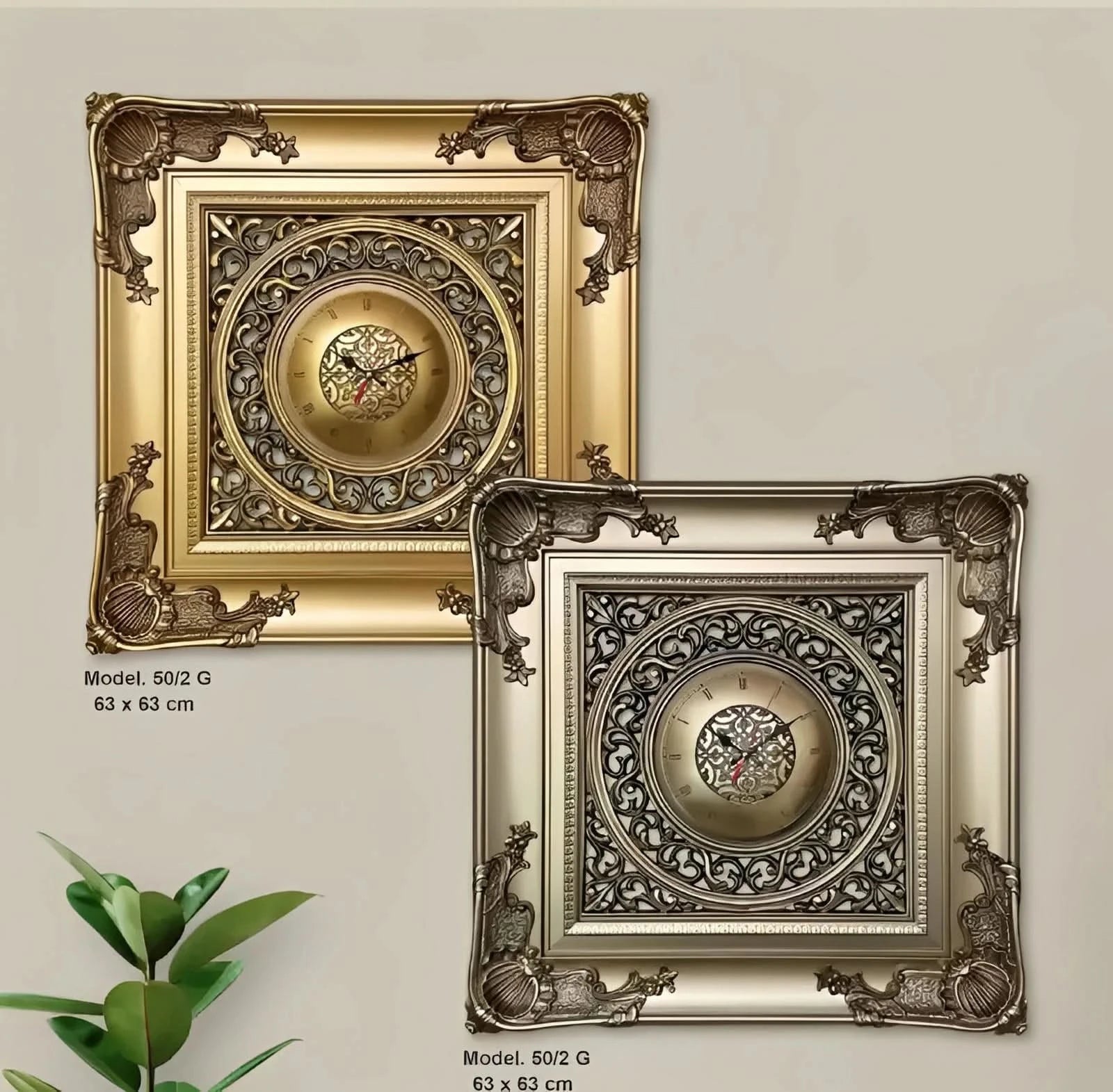 ساعة فاخرة - كبيرة - ذهبي - Azizi Design - عزيزي ديزين