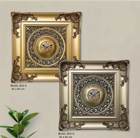 ساعة فاخرة - كبيرة - ذهبي - Azizi Design - عزيزي ديزين