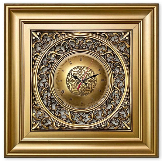 ساعة فاخرة - كبيرة - ذهبي - Azizi Design - عزيزي ديزين