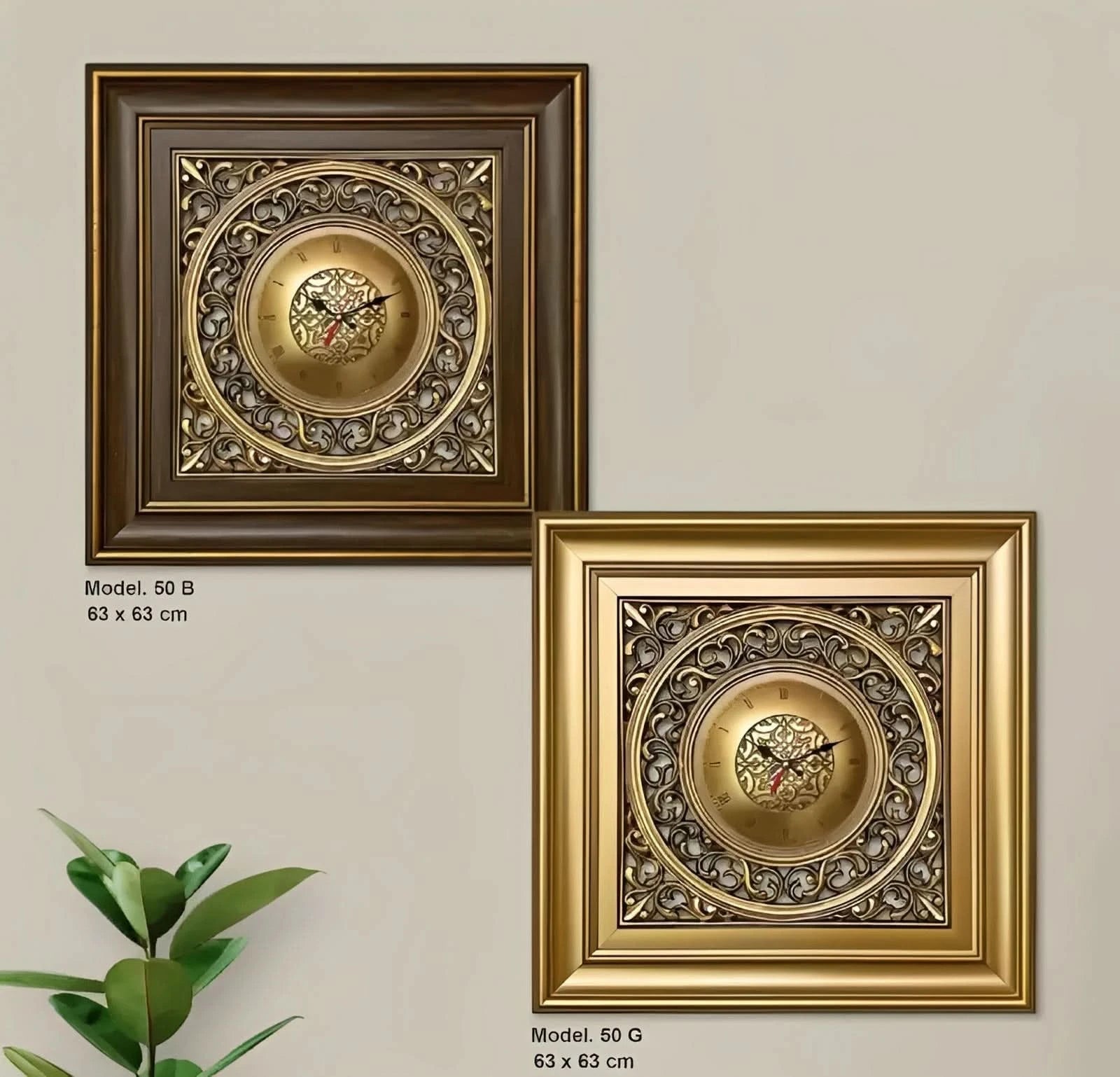 ساعة فاخرة - كبيرة - ذهبي - Azizi Design - عزيزي ديزين