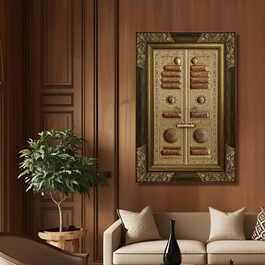 تابلوه باب الكعبة فريم حفر - Azizi Design - عزيزي ديزين