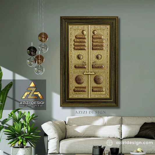 تابلوه باب الكعبة فريم سادة - Azizi Design - عزيزي ديزين