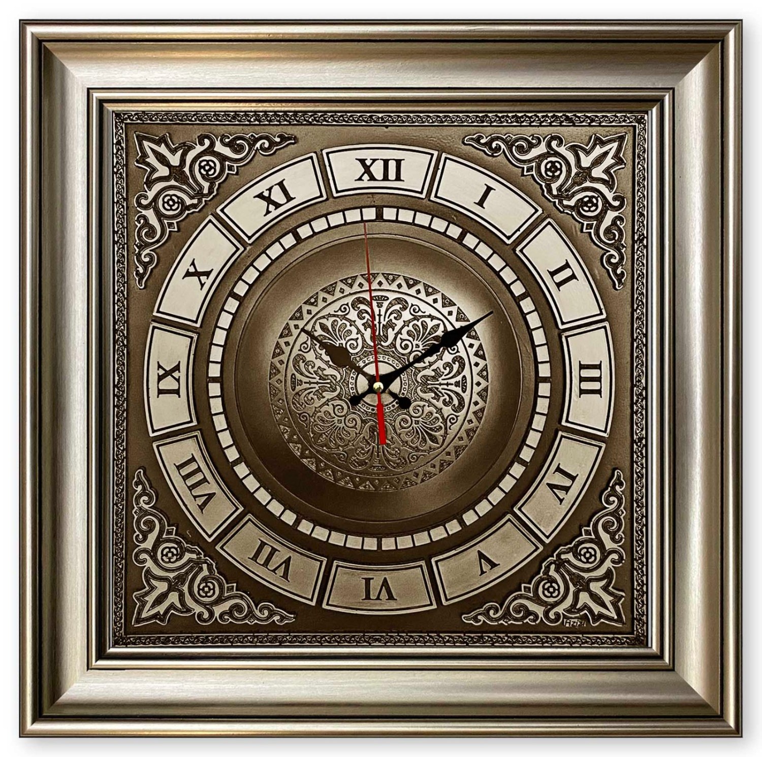 Luxury Wall Clock simple frame - Small - Silver
