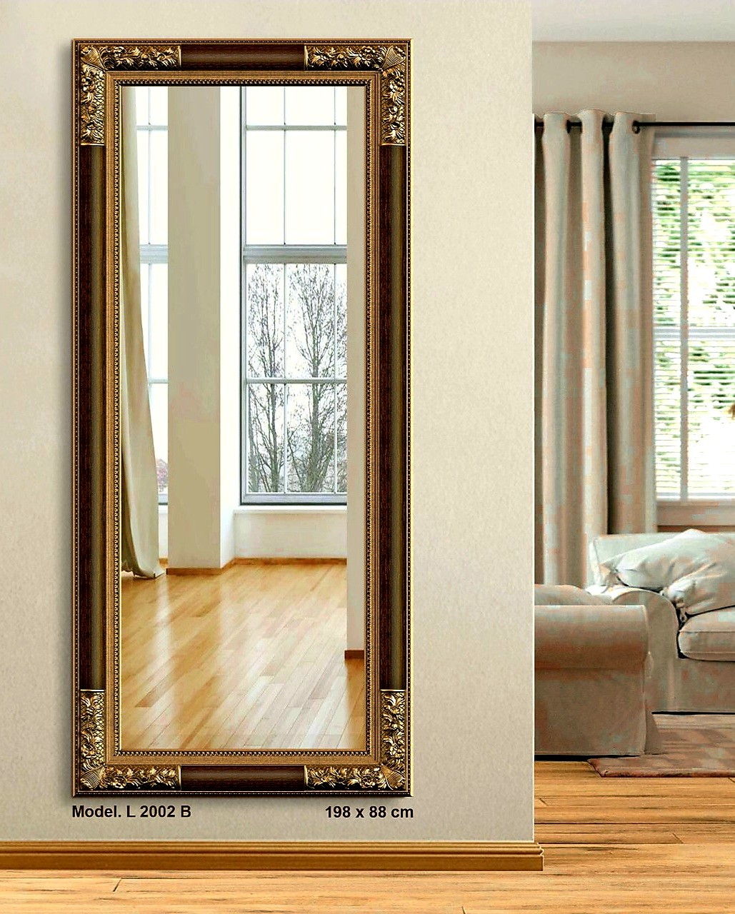Modern Classic Mirror- Larg - Brown
